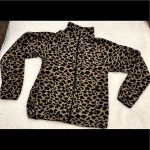 Cheetah Print Columbia Fleece Zip-up - Medium